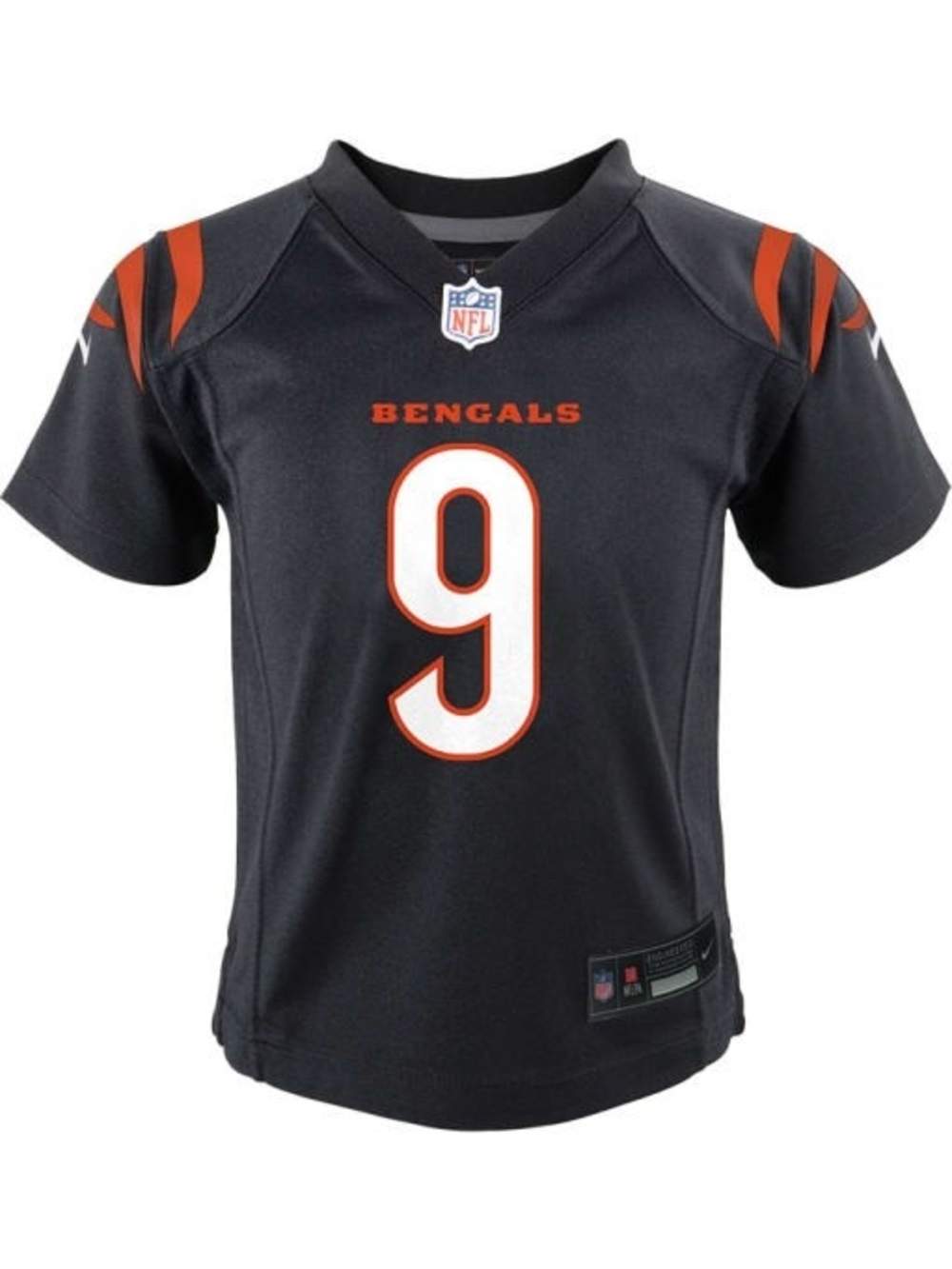 Nike Mens Cincinnati Bengals #9 Black & Orange Jersey